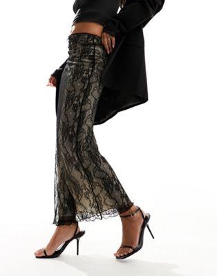 Black Lace Maxi Skirt