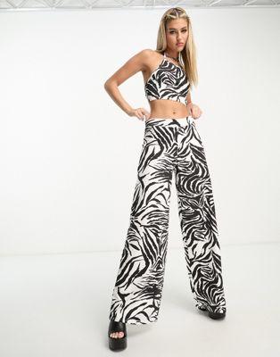 Monki Zebra Print Halter Top