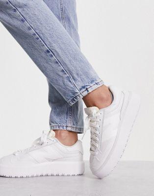New Balance CT302 Platform Leather Sneakers in Triple White
