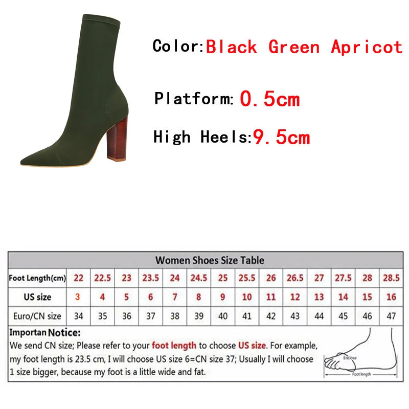 Cassies Kurations Stretch Sock Ankle Boots
