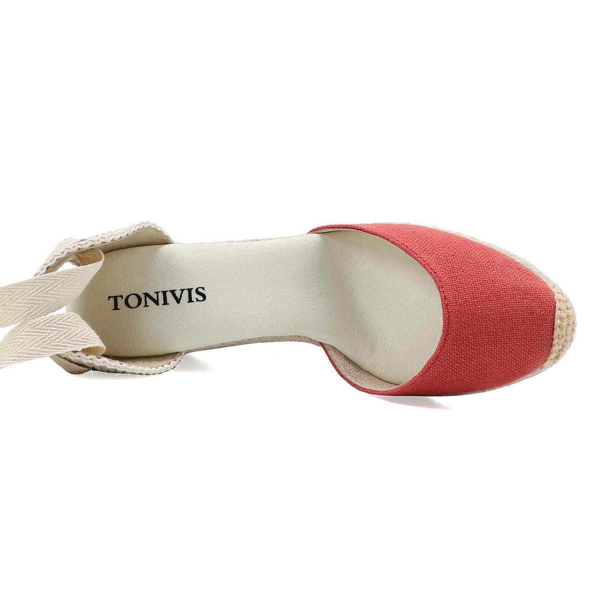 Cassies Kurations Red Ankle Strap Espadrille Wedge Sandals