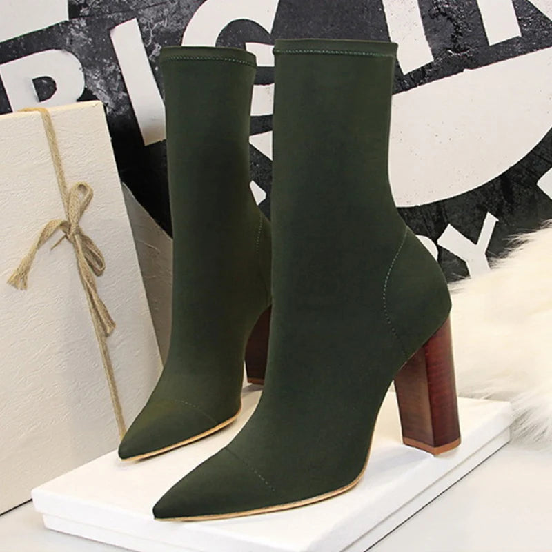 Cassies Kurations Stretch Sock Ankle Boots