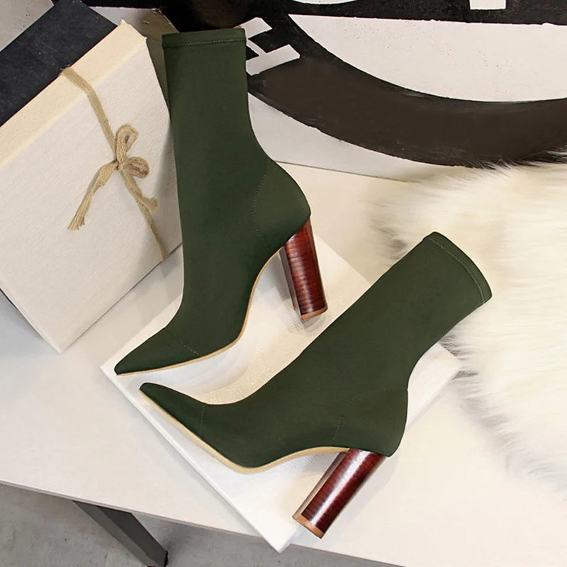 Cassies Kurations Stretch Sock Ankle Boots