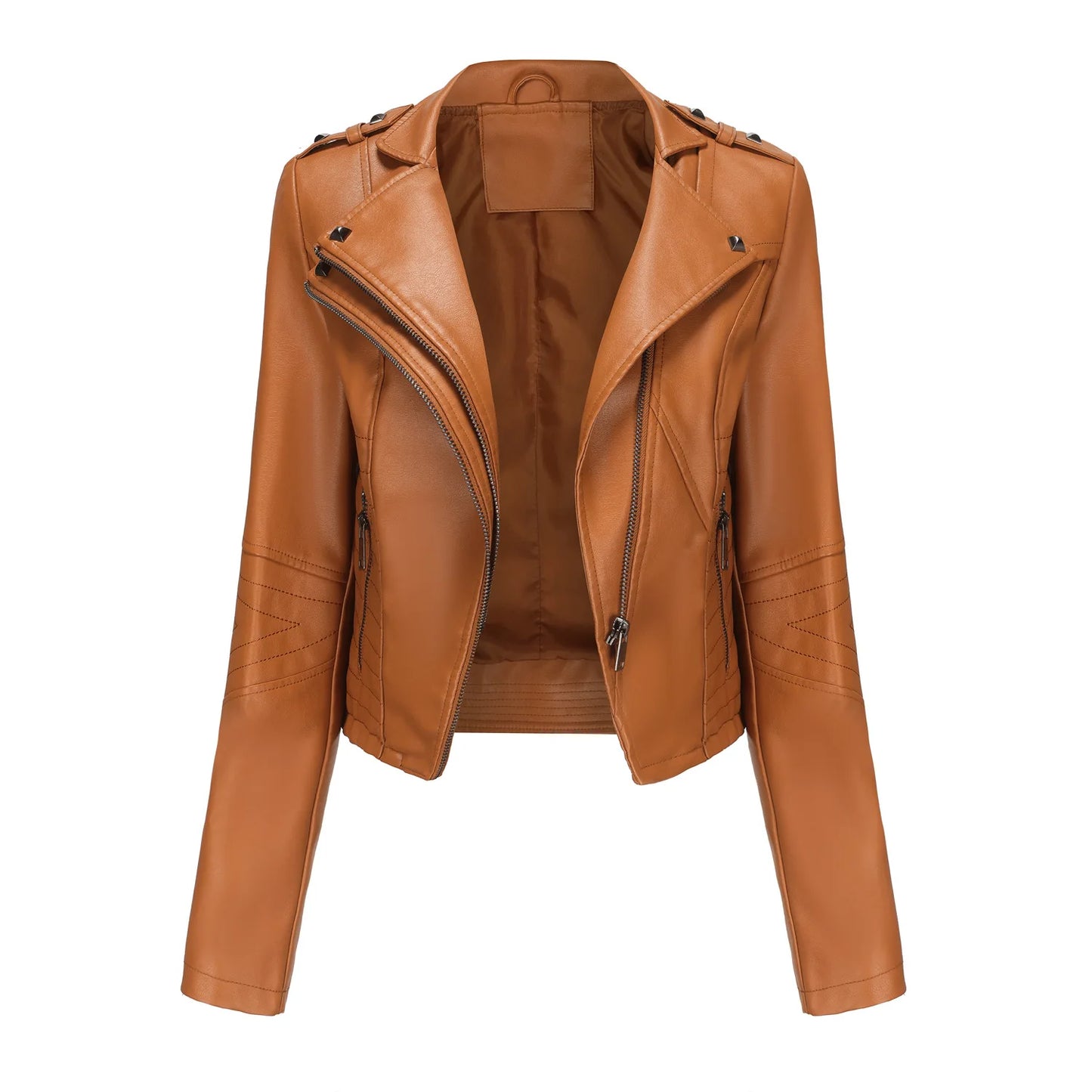 Cassies Kurations Slim Faux Leather Motorcycle Jacket