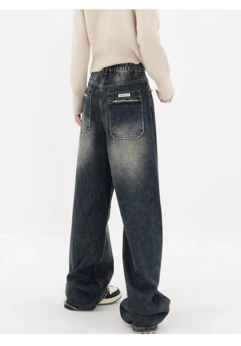 Cassies Kurations Y2K Loose Wide Leg Jeans - Dark Wash
