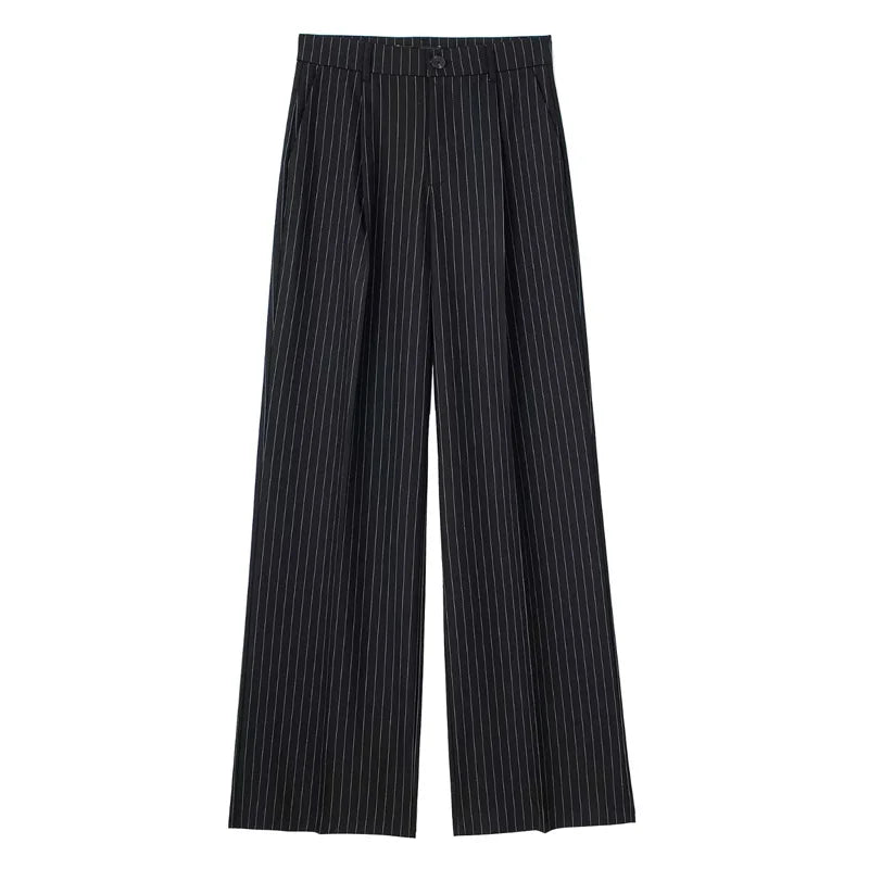 TRAF High Waist Wide Leg Suit Pants in Grey