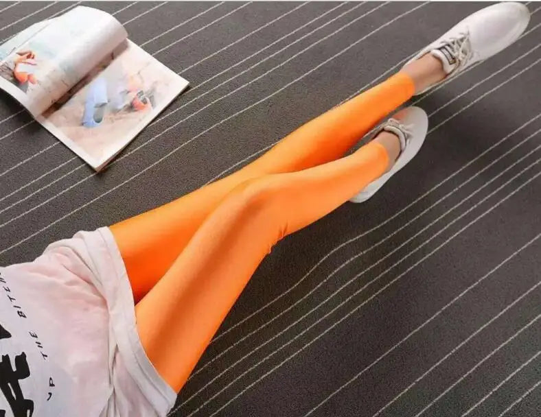 Cassies Kurations High-Waisted Candy Neon Leggings