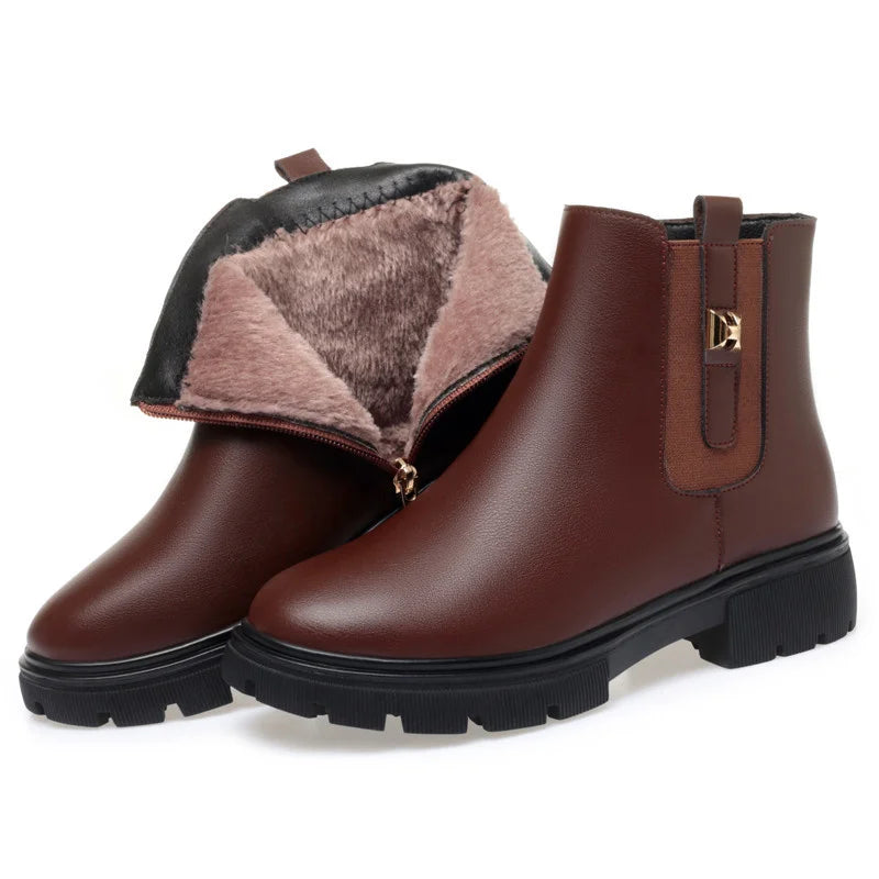 Cassies Kurations Women's Chelsea Ankle Boots in Dark Taupe