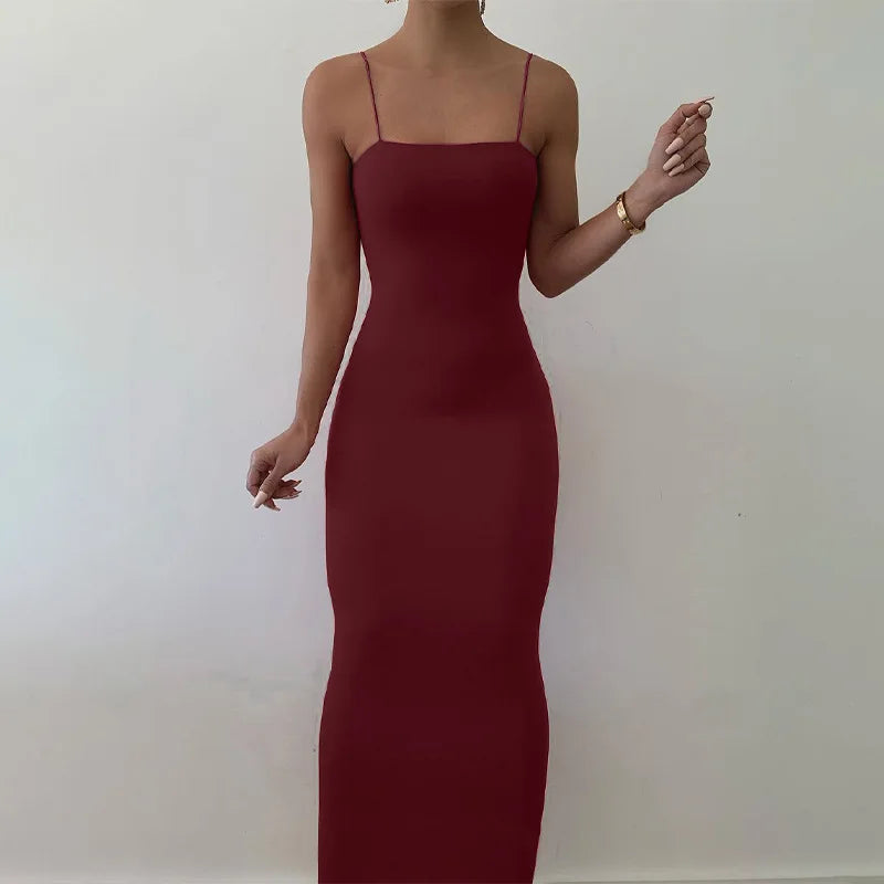 Nsangu Bodycon Midi Dress with Straps