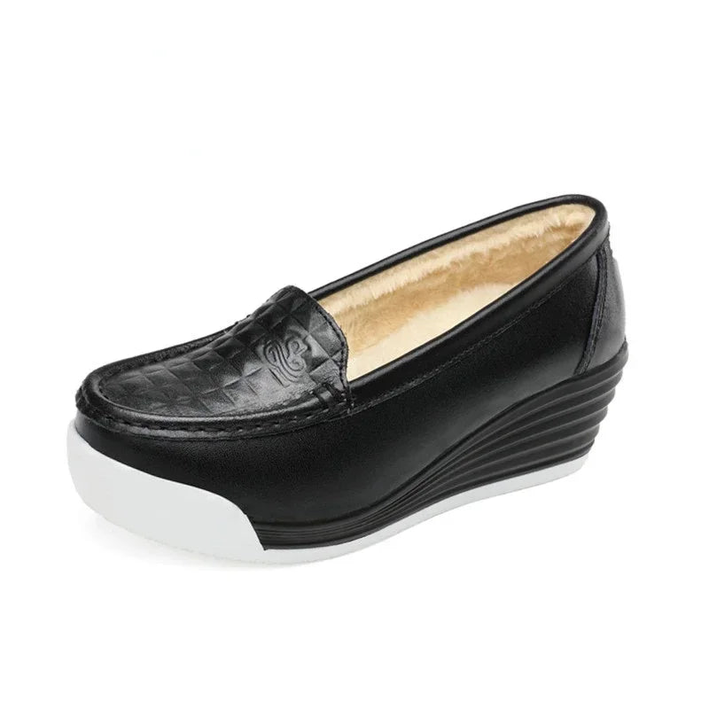 Cassies Kurations Women's Wedge Platform Loafers