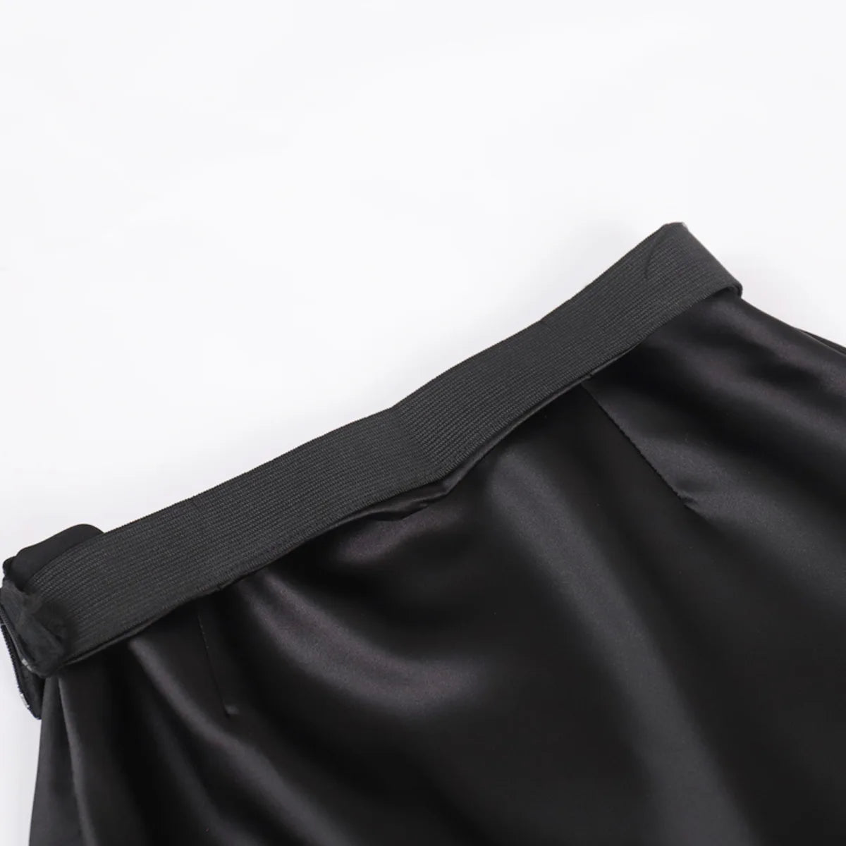 Tossy Satin High Waist Maxi Skirt in Purplish Grey