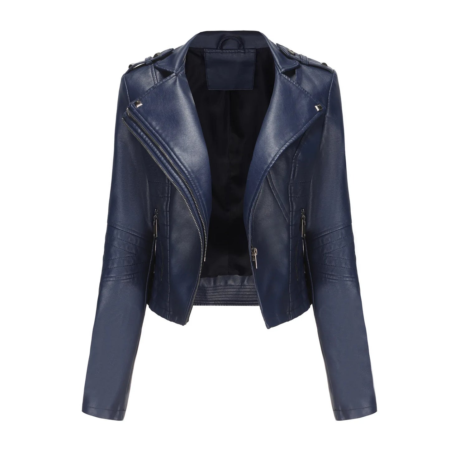 Cassies Kurations Slim Faux Leather Motorcycle Jacket