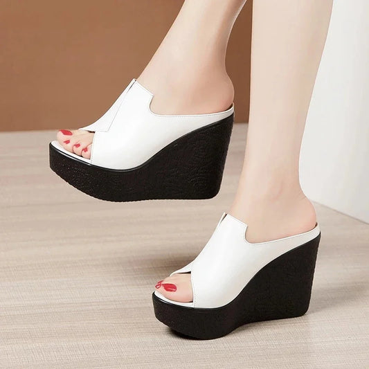 YAERNI 11cm Wedge Platform Sandals