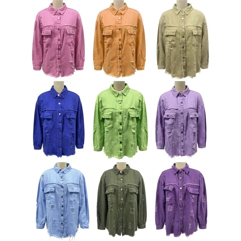 Cassies Kurations Distressed Denim Jacket