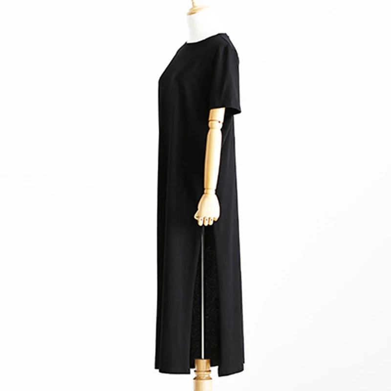 Cassies-Kurations Casual Black Midi Dress