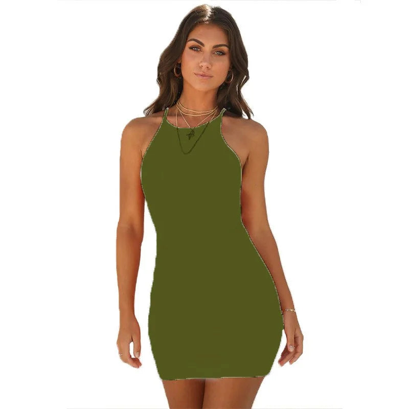 RibbonFish Sexy Sleeveless Bodycon Mini Dress