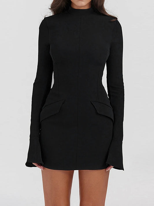 Cassies-Kurations Black Bodycon Mini Dress