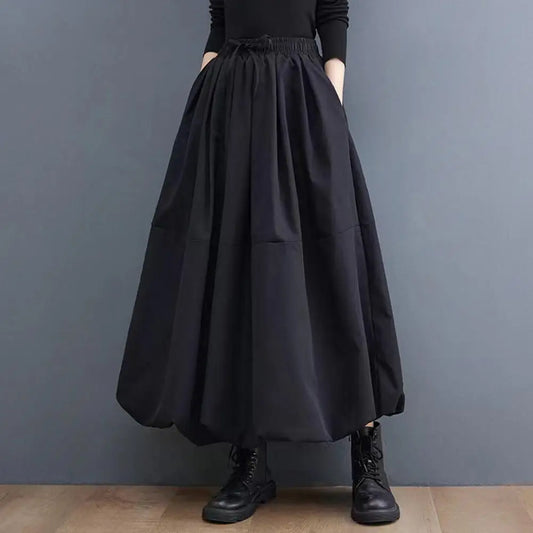 Cassies Kurations Black A-Line Maxi Skirt