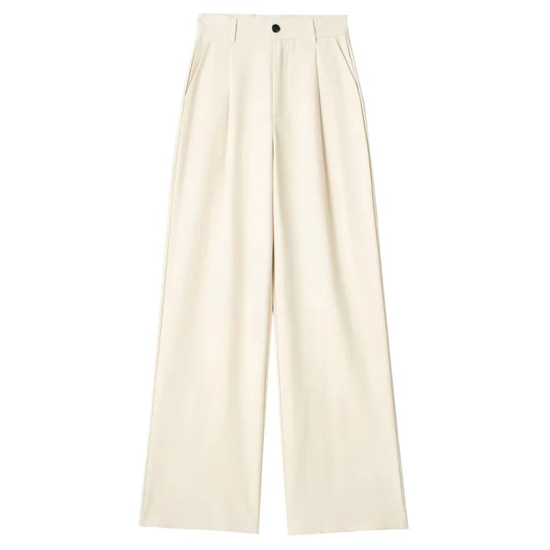 TRAF High Waist Wide Leg Suit Pants in Grey