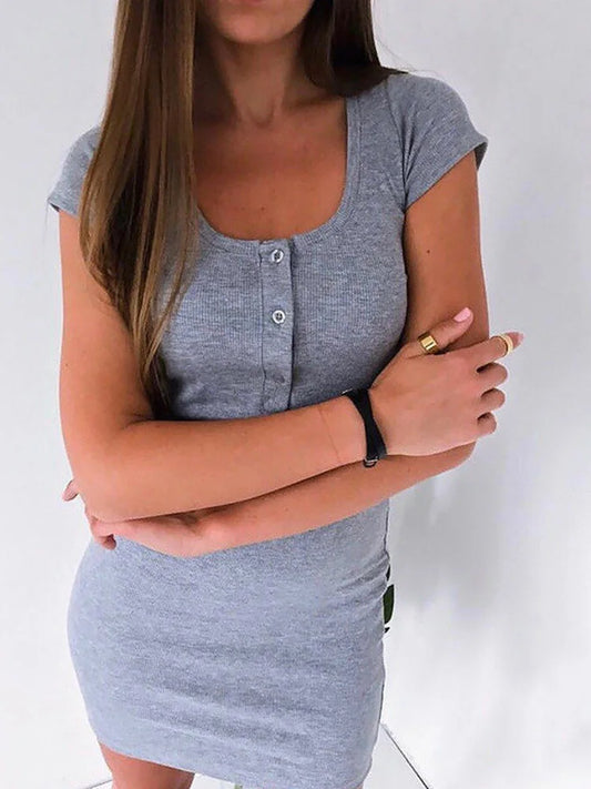 Cassies-Kurations Red Knit Bodycon Mini Dress