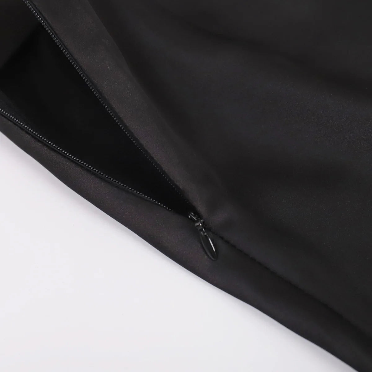 Tossy Satin High Waist Maxi Skirt in Purplish Grey