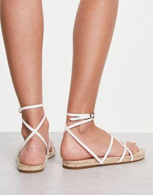 Jamila Toe Loop Espadrille in White