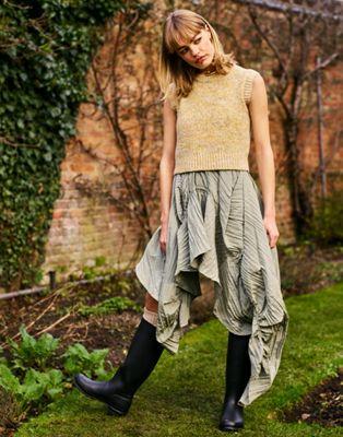 Knitted Ombre Tank Top in Yellow