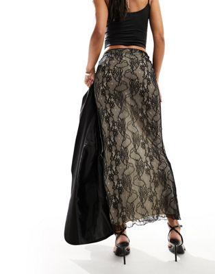 Black Lace Maxi Skirt