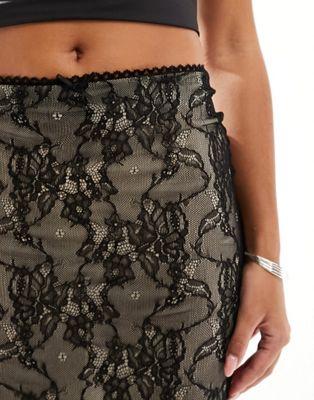 Black Lace Maxi Skirt