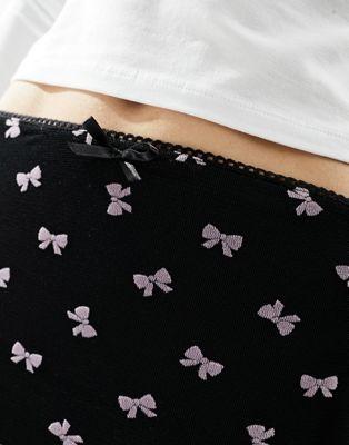 Black Mesh Baby Bow Column Skirt