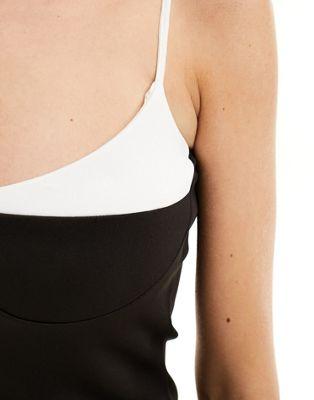 Black Bodycon Mini Dress with Cup Detail