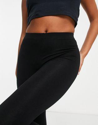 ASOS Petite High-Rise Black Viscose-Elastane Leggings