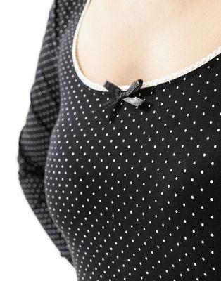 Black Polka Dot Mini Dress with Bow Detail