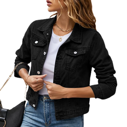 Cassies Kurations Women's Slim Fit Denim Jacket