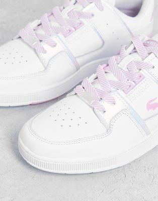 Lacoste Court Cage Iridescent Leather Sneakers