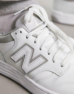 New Balance 480 Leather Sneakers in White/Gray