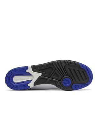 New Balance 550 Leather Sneakers in White/Blue