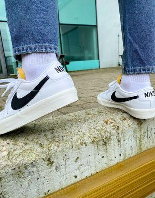 Nike Blazer Low '77 Vintage Sneakers in White/Black