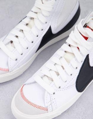 Nike Blazer Mid '77 Jumbo Leather Sneakers in White/Black