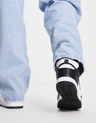 Nike Dunk Hi Retro High-Top Sneakers in Black and White