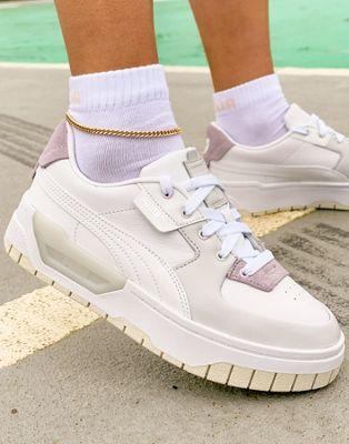 Puma Cali Dream Sneakers in White & Purple