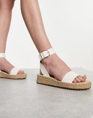 Raid Alice Flatform Espadrilles in White